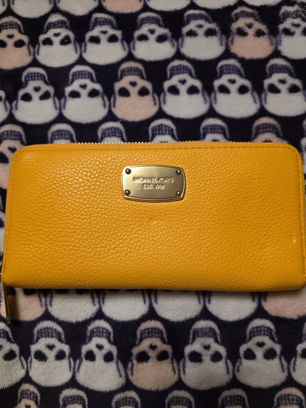Michael Kors Yellow Zip-Around Leather Wallet
